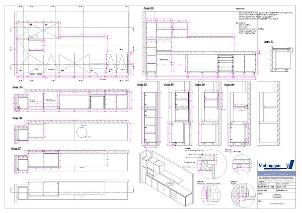 Dessin Et Plans 2D De Fabrication Pour La Menuiserie WoodLAB Belgique 